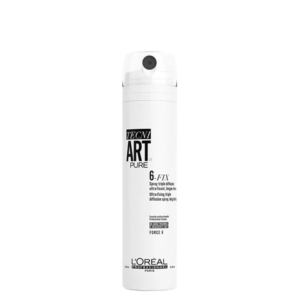 Фіксуючий спрей L'Oreal Professionnel Tecni.Art 6-Fix без запаху з потрійним розпиленням (250 мл)
