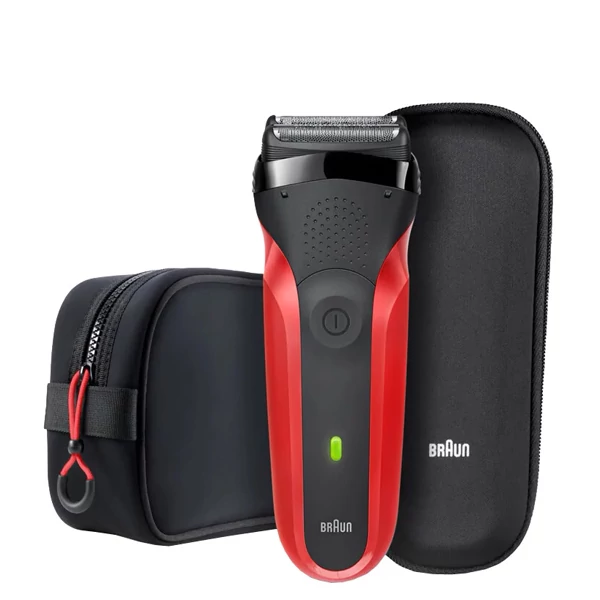 Електробритва Braun 300TS Series 3 RED з футляром та косметичкою ЄС