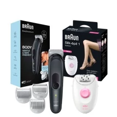 Мультигрумер Braun BG3340 SkinShield Black + Епілятор Braun Silk-epil 1 SE 1-170 (1+1)