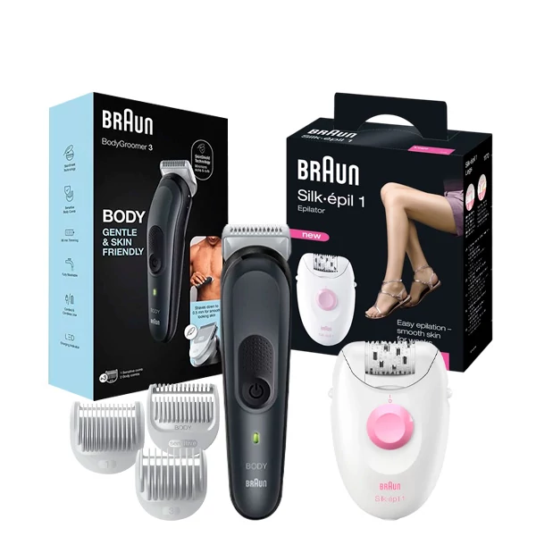 Мультигрумер Braun BG3340 SkinShield Black + Епілятор Braun Silk-epil 1 SE 1-170 (1+1)