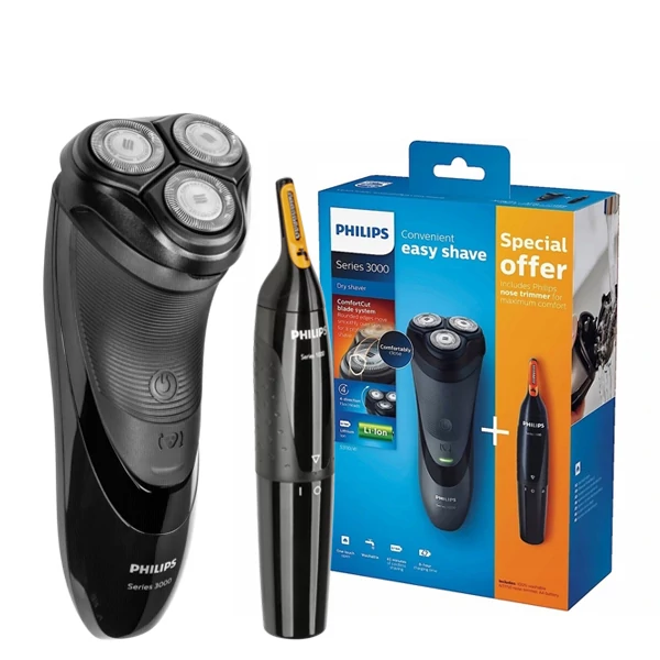 Електробритва Philips S3110/41 Series 3000 + триммер для носа і вух ЄС