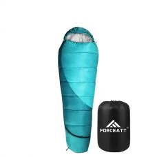 Спальний мішок Forceatt B07Y2P1Q7Q (-10 °C до 20 °C) Turquoise/Blue Кокон ЄС