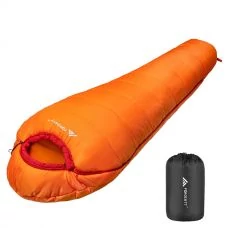Спальний мішок Forceatt B08P7GS73R (-10 °C до 20 °C) Orange Кокон ЄС