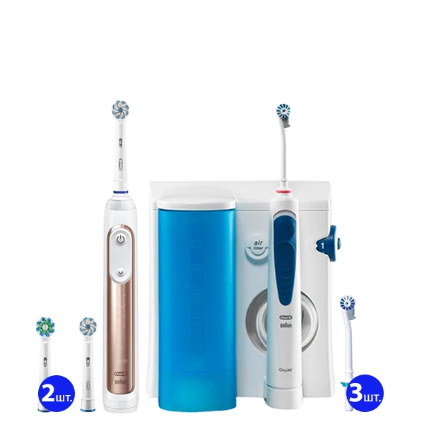 Зубний центр Oral-B OxyJet Genius 10000N Bluetooth Gold Rose ЄС