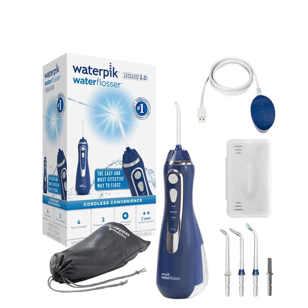 Іригатор Waterpik WP-583 Cordless Advanced 2.0 Water Flosser Blue Портативний ЄС