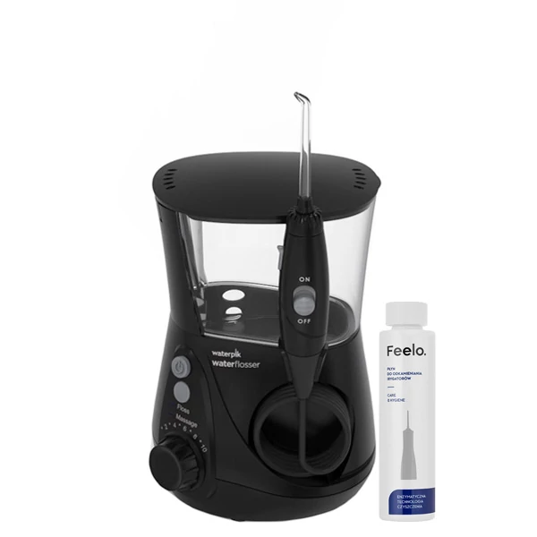 Waterpik іригатор WP-662E2 Black Water Flosser Aquarius Professional + засіб для чищення іригатора 150 мл ЄС