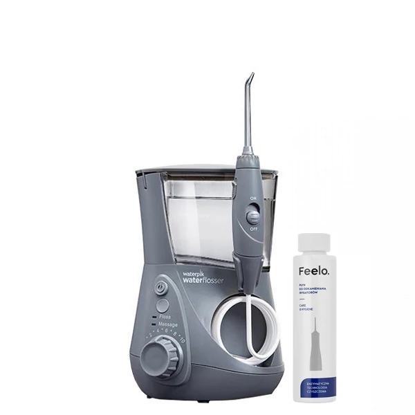 Іригатор Waterpik WP-667 Aquarius Professional Water Flosser Gray + засіб для чищення іригатора
