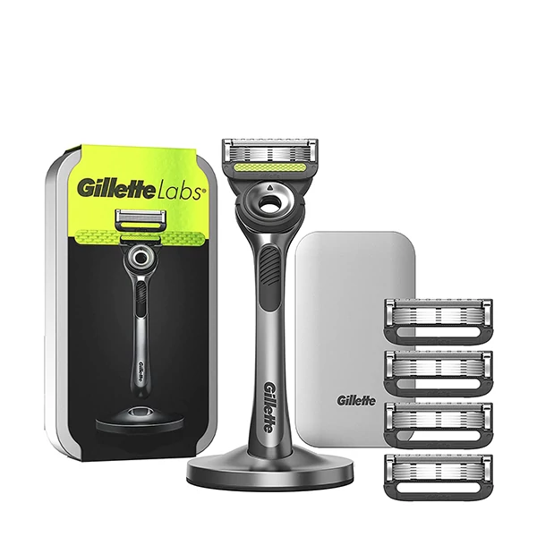 Бритва Gillette Labs with Exfoliating Bar Silver з дорожнім футляром