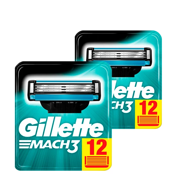 Змінні касети (леза) Gillette Mach3 New (24 шт.) ЄС