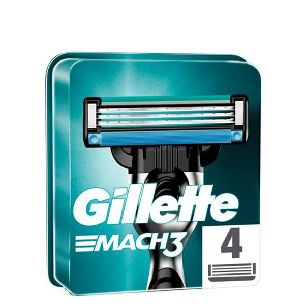 Gillette Mach3 Original 2021 Змінні касети (леза) 4 шт. ЄС