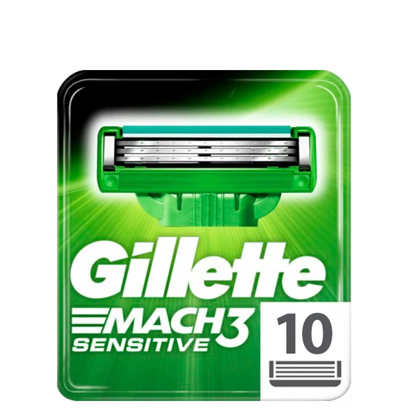 Змінні касети (леза) Gillette Mach3 Sensitive (10 шт.)