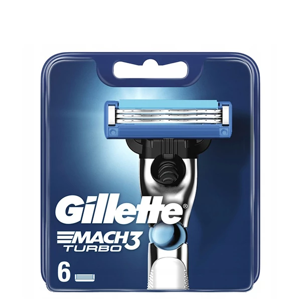 Змінні касети (леза) Gillette Mach3 Turbo New (6 шт.) ЄС