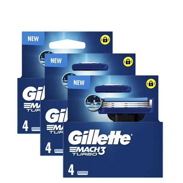 Змінні касети (леза) Gillette Mach3 Turbo New (12 шт.)