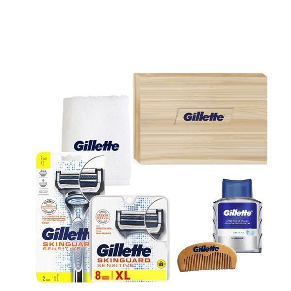 Набір Gillette Бритва Gillette SkinGuard Sensitive (10 змінних касет) Limited Edition ЄС