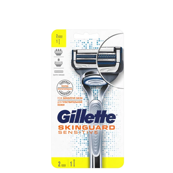 Бритва Gillette SkinGuard Sensitive для чоловіків (2 змінні касети) ЄС