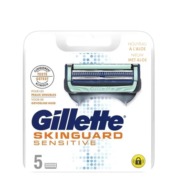 Змінні касети (леза) Gillette Skinguard Sensitive ALOE VERA (5 шт.)