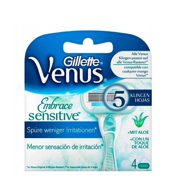 Змінні касети (леза) Gillette Venus Embrace Sensitive 4 шт.