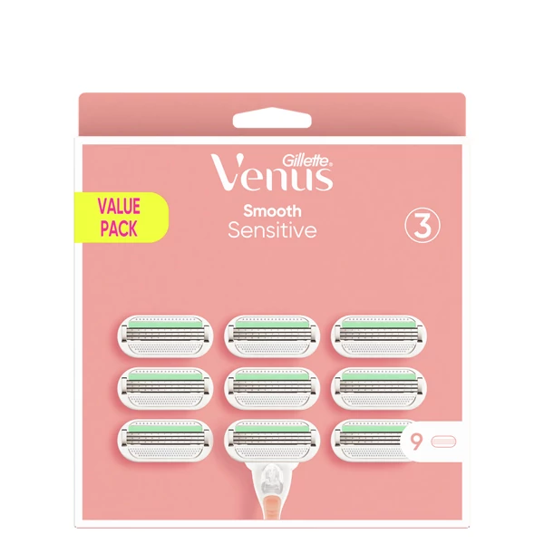 Змінні касети (леза) Gillette Venus Smooth Sensitive (9 шт.)