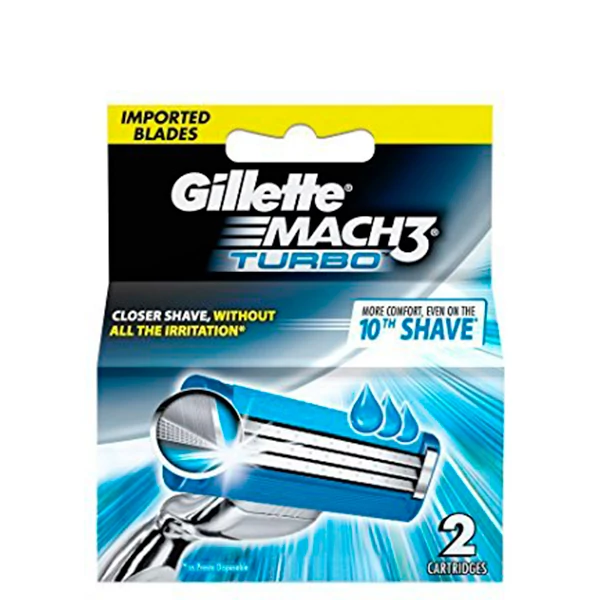 Змінні касети (леза) Gillette Mach3 Turbo 2 шт.