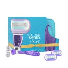 Набір "Venus Swirl" Станок, 3 картриджа, косметичка