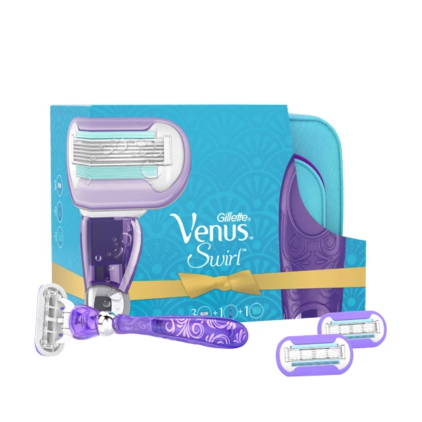 Набір &quot;Venus Swirl&quot; Станок, 3 картриджа, косметичка