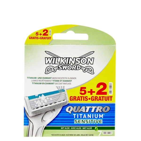 Змінні касети (леза) Wilkinson Sword Quattro Titanium Sensitive (7 шт.)