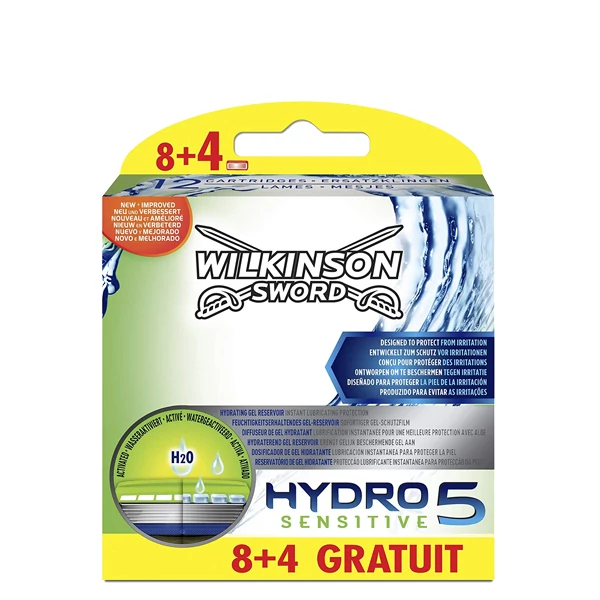 Змінні касети (леза) Wilkinson Sword Hydro 5 Sensitive 8 + 4 шт.