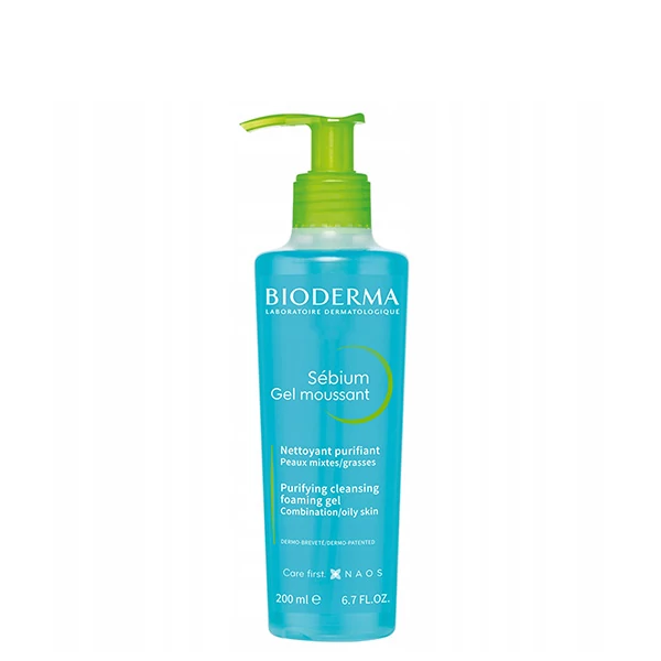 Очищуючий гель для обличчя Bioderma Sebium для жирної шкіри (200 мл.)
