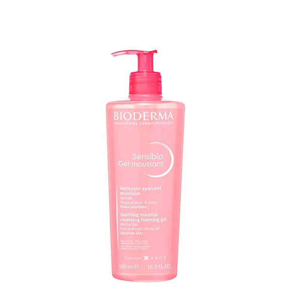 Гель для очищення обличчя Bioderma Sensibio для чутливої ​​шкіри обличчя (500 мл.) ЄС