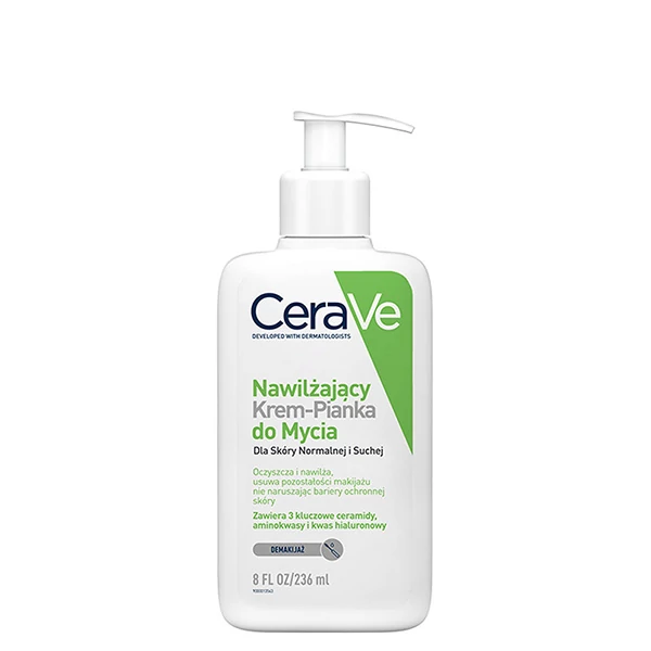 Крем для вмивання CeraVe Hydrating Cream-To-Foam Cleanser For Normal To Dry Skin (236 мл.) ЄС