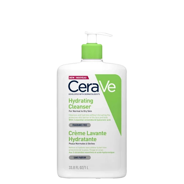 Очищуюча зволожувальна емульсія CeraVe для нормальної та сухої шкіри обличчя і тіла (1000 мл.) ЄС