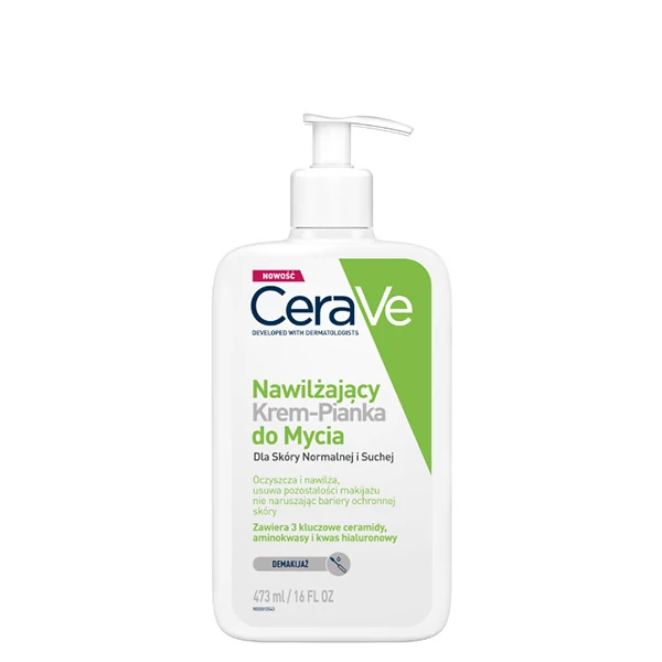 Крем-пінка для очищення обличчя CeraVe для нормальної та сухої шкіри (473 мл.) ЄС
