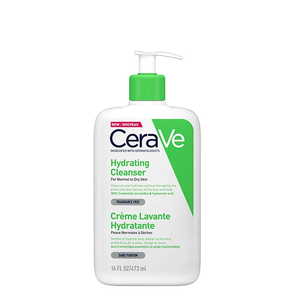 Очищувальна зволожувальна емульсія CeraVe (473 мл.) для нормальної та сухої шкіри обличчя та тіла ЄС