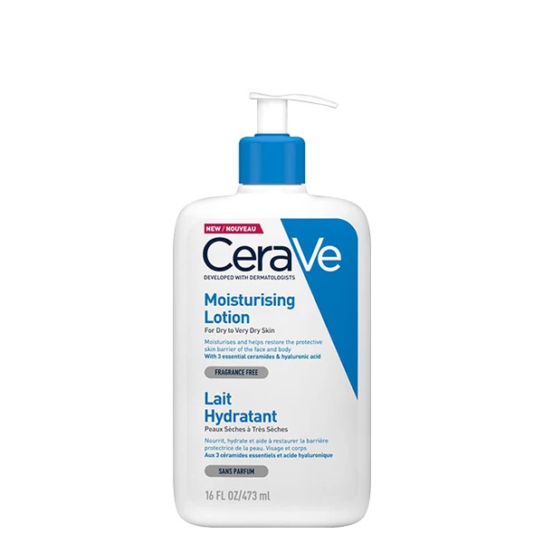 Зволожувальне молочко CeraVe (473 мл.) для сухої та дуже сухої шкіри обличчя і тіла ЄС