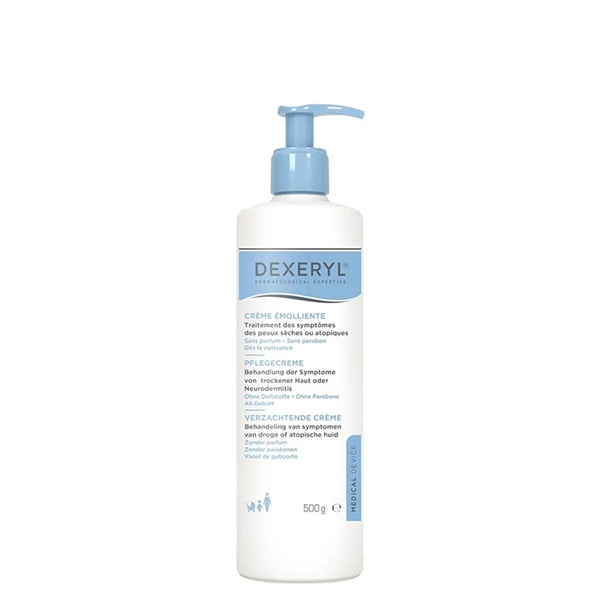 Крем для тіла Dexeryl Emolient (500 мл.) пом'якшувальний для сухої та атопічної шкіри ЄС