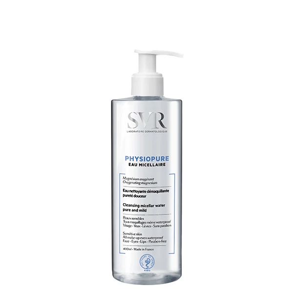 Міцелярна вода SVR Physiopure для очищення чутливої ​​шкіри обличчя (400 мл.) ЄС