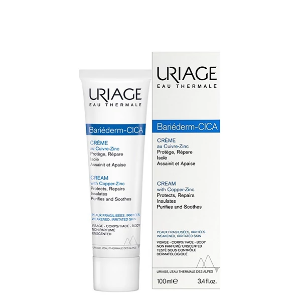 Крем для обличчя Uriage Bariederm CICA Cu-Zn для регенерації та захисту від пошкоджень (100 мл.) ЄС