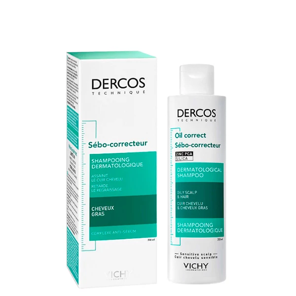 Дерматологічний шампунь Vichy Dercos себо-регулюючий для жирного волосся (200 мл.) ЄС