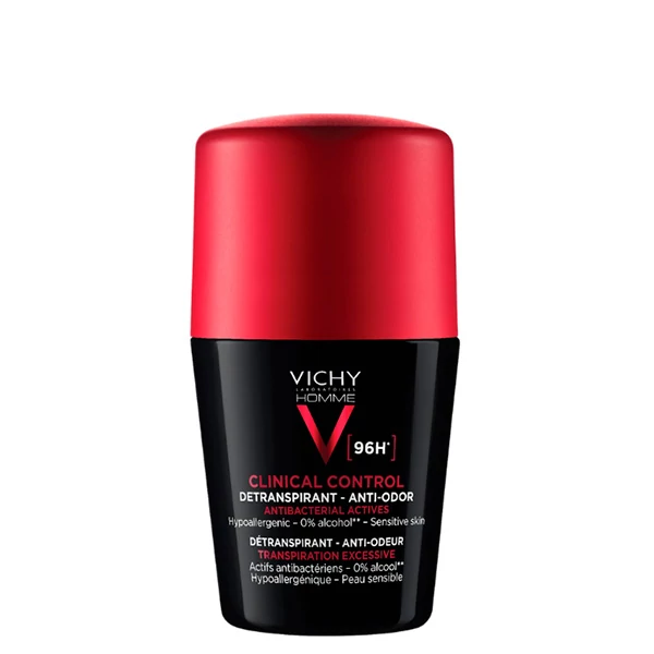 Кульковий антиперспірант Vichy Homme Clinical Control для чоловіків проти надмірного потовиділення та запаху 96H (50 мл.) ЄС
