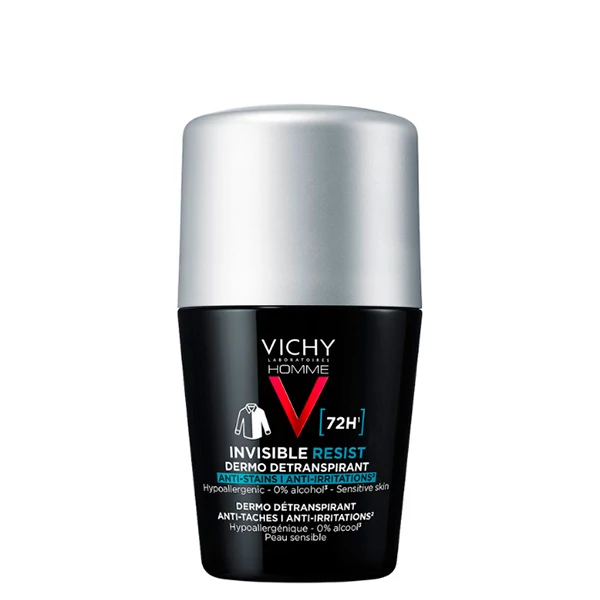 Кульковий дезодорант-антиперспірант Vichy Homme Invisible Resist 72H (50 мл.) ЄС