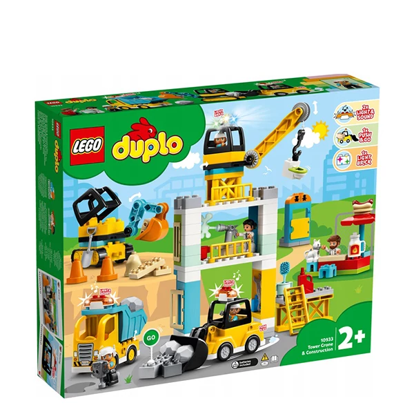 Конструктор LEGO Duplo Town Підйомний кран і будівництво (10933) ЄС