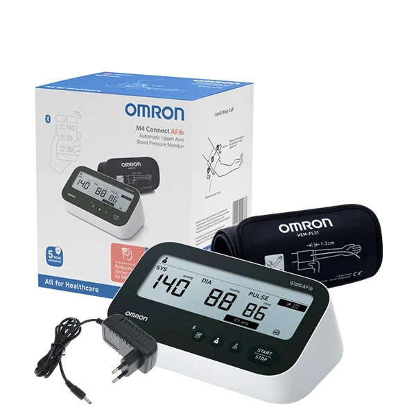 Тонометр Omron M4 Connect Afib (HEM-7196T1-FLE) Автоматичний з адаптером ЄС