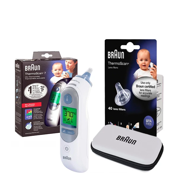 Термометр Braun THERMOSCAN 7 IRT 6520 Вушний з футляром + 40 кришок ЄС
