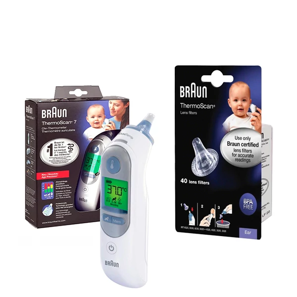 Термометр Braun THERMOSCAN 7 IRT 6520 Вушний + 40 крышек ЄС