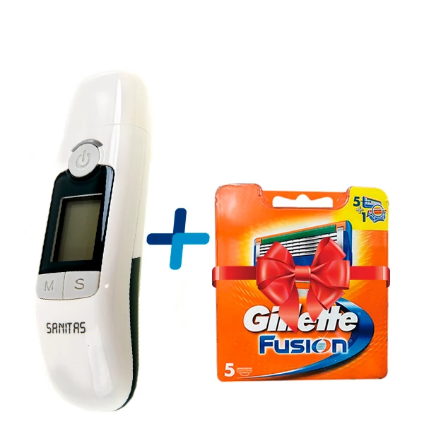 Термометр Sanitas SFT 77 Безконтактний + Касети Gillette Fusion 5 в подарунок!