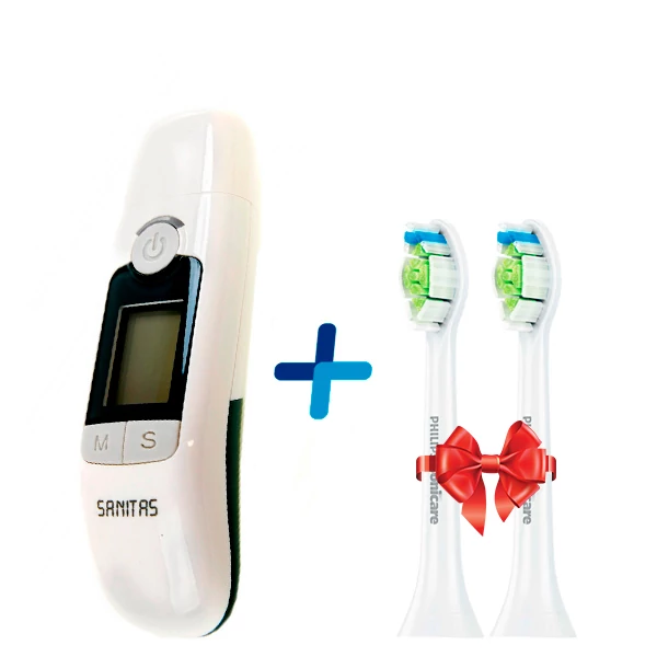 Термометр Sanitas SFT 77 Бесконтактний + Насадки Philips Sonicare HX6062 / 07 DiamondClean в подарунок ЄС