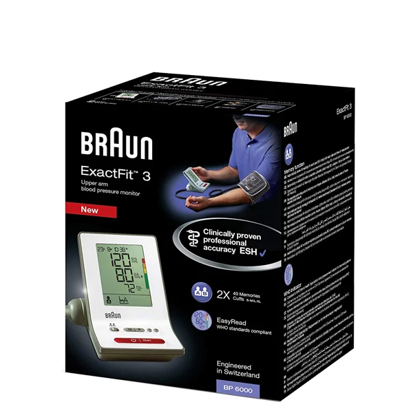 Тонометр Braun EXACTFIT 3 BP 6000 на плече ЄС
