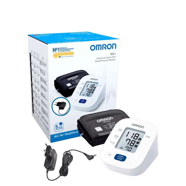Тонометр Omron M2 Plus (HEM-7146-E) Автоматичний + адаптер ЄС