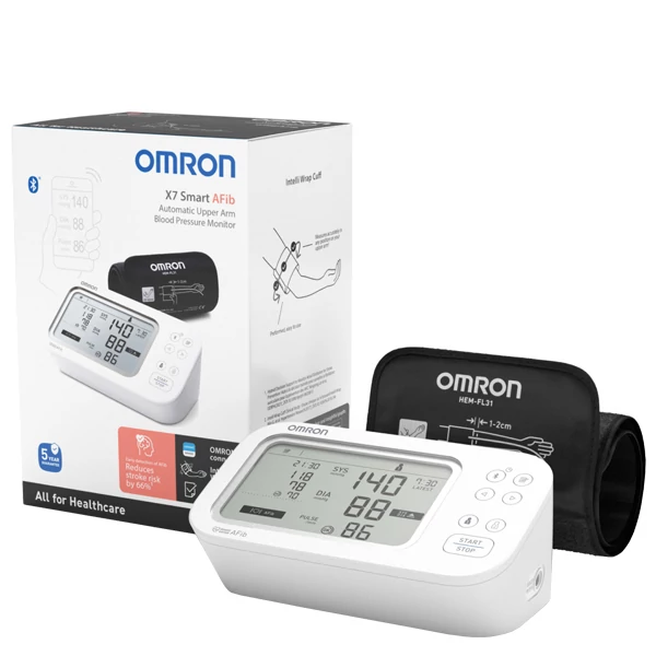 Тонометр Omron X7 Smart AFib з Bluetooth і манжетою Intelli Wrap на плечі ЄС