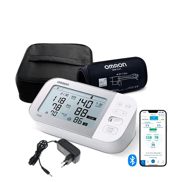 Тонометр Omron X7 Smart з Bluetooth та манжетою Intelli Wrap на плечі + адаптер ЄС